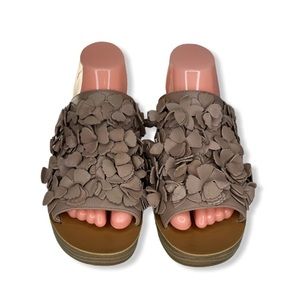 Sole Society Blush Poppie Wedge Platform Sandals